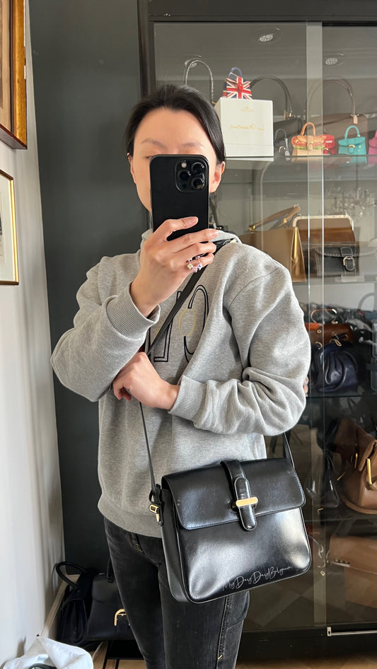 Delvaux Vintage Crossbody / Shoulder Bag Black 1980's