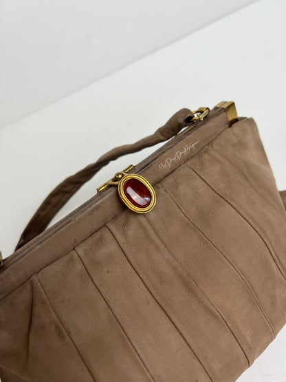 Delvaux Vintage Top Handle Brown 1930's