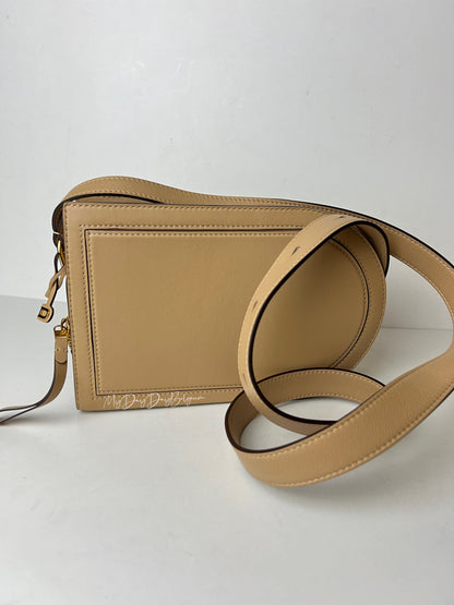 Delvaux Pin Cross Over Zele Calf Latte Crossbody / Shoulder Bag Beige 2022