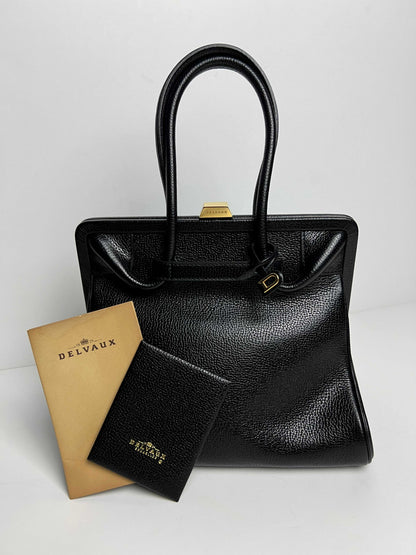 Delvaux Vintage Top Handle Black 1990's