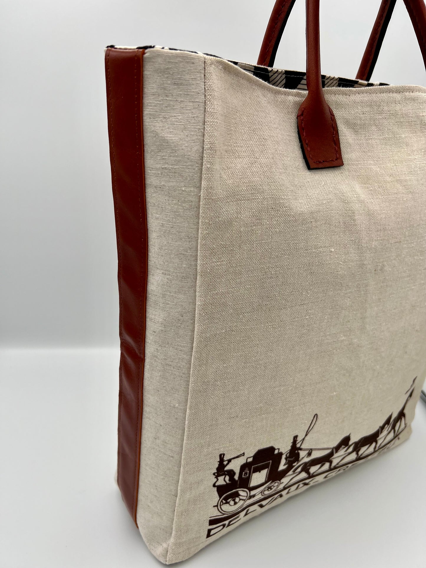 Upcycled Delvaux heritage Tote - 2025 limited Pouliche collection
