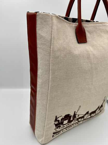 Upcycled Delvaux heritage Tote - 2025 limited Pouliche collection