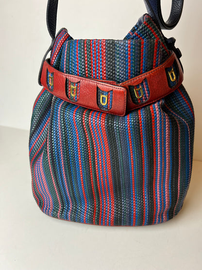 Delvaux Vintage Crossbody / Shoulder Bag Red - Multicolour 1988