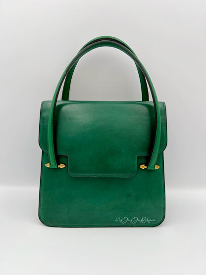 Delvaux vintage top handle green 1966
