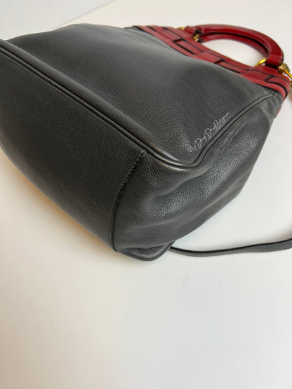 Delvaux Vintage Crossbody / Shoulder Bag Red / Grey 1993