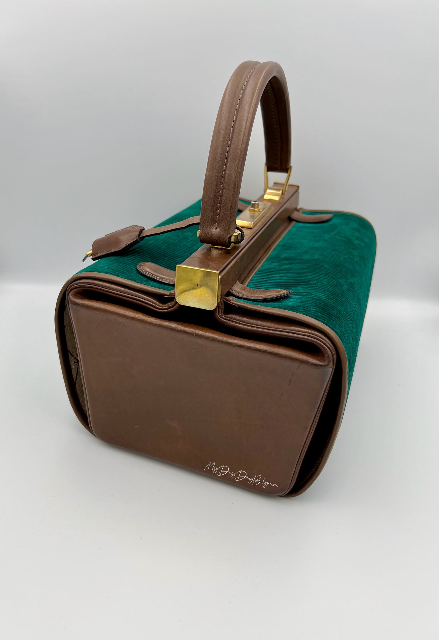 Delvaux Vintage "Doctor Bag" Top Handle brown 1962