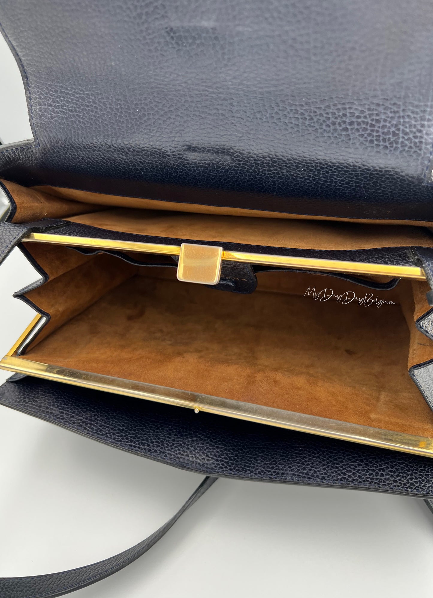 Delvaux vintage crossbody / shoulder bag navy 1991