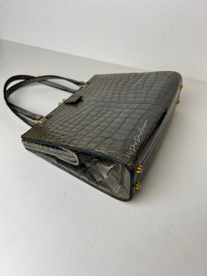 Delvaux 1966 vintage top handle baby crocodile