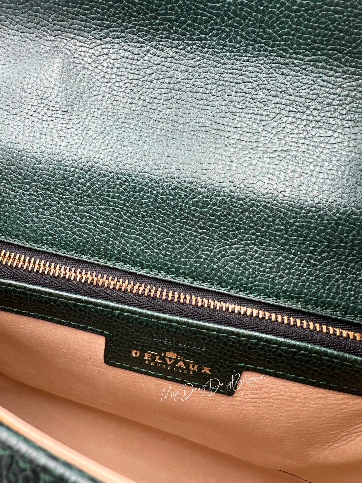 Vintage Delvaux PM forest green