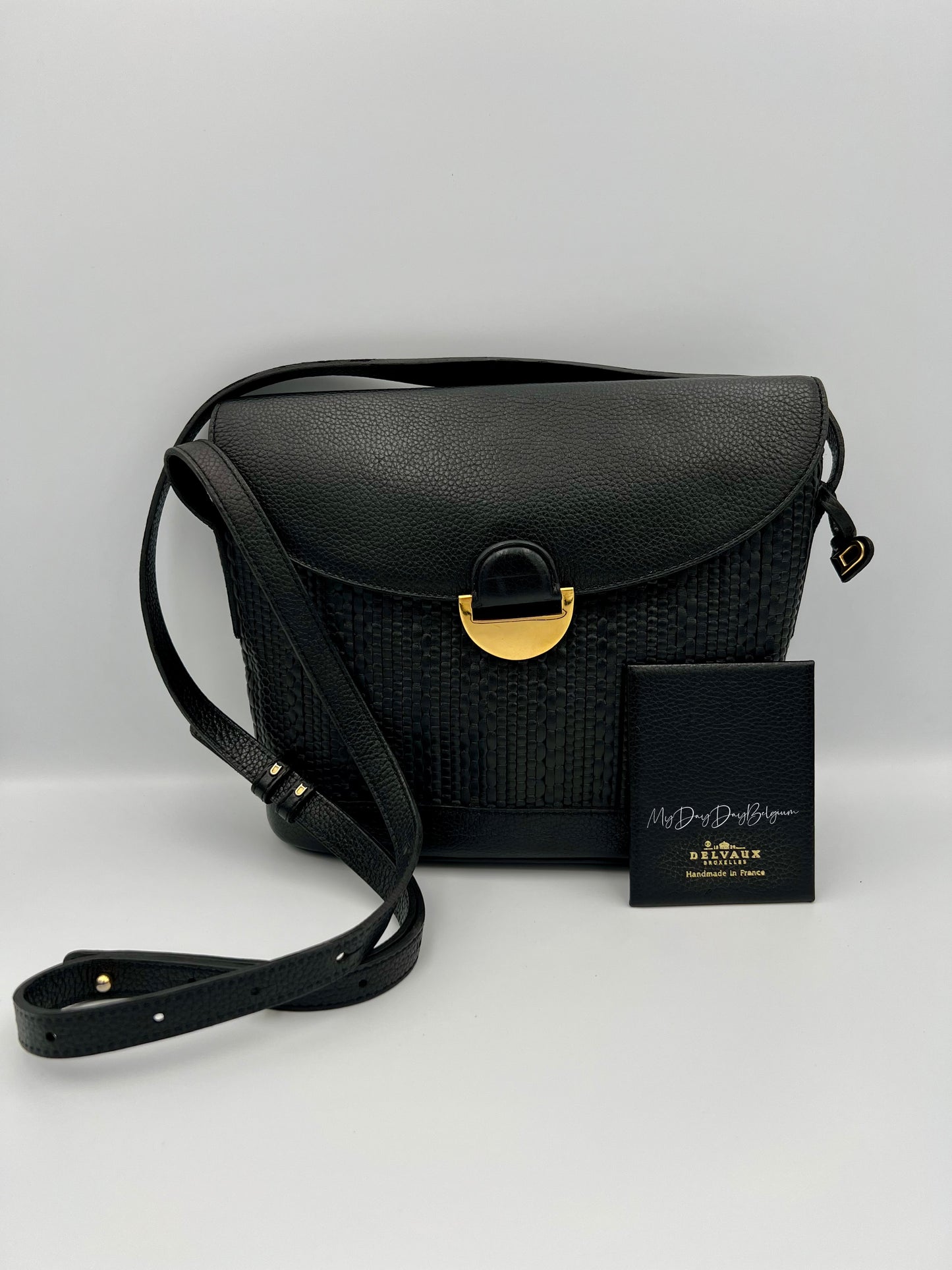 Delvaux vintage chinon toile de cuir 1997