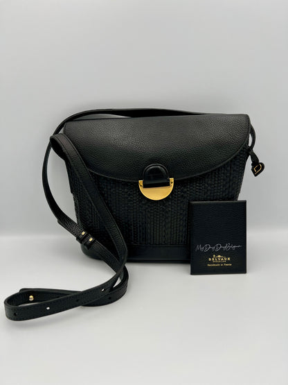 Delvaux vintage chinon toile de cuir 1997