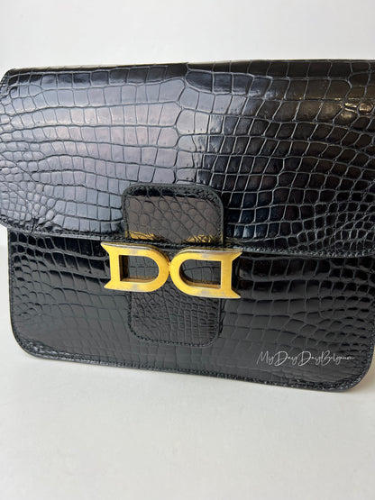 Delvaux Bourgogne crossbody bag crocodile 1976