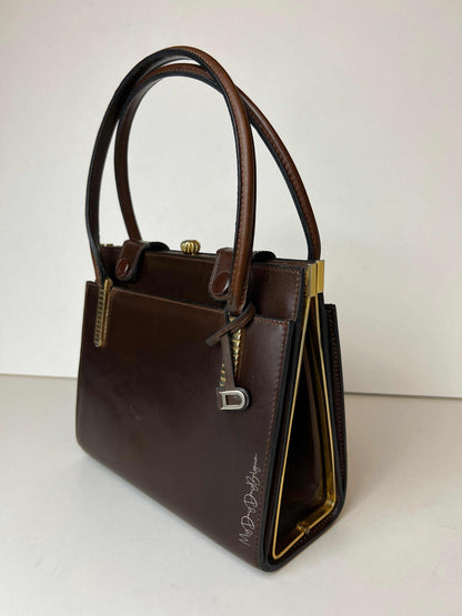Delvaux Vintage Top Handle Brown 1967
