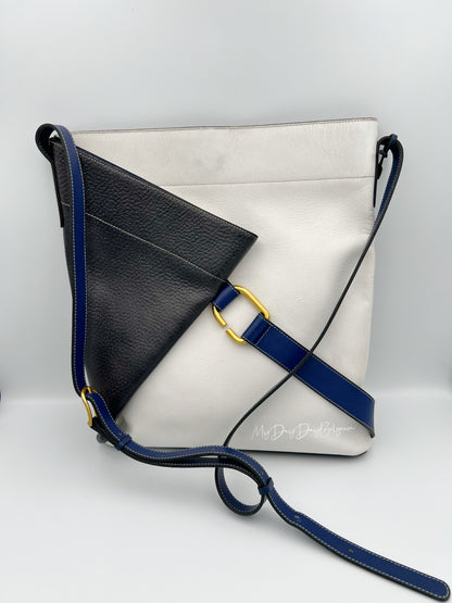 Vintage Delvaux crossbody tri-colour of the 1980s