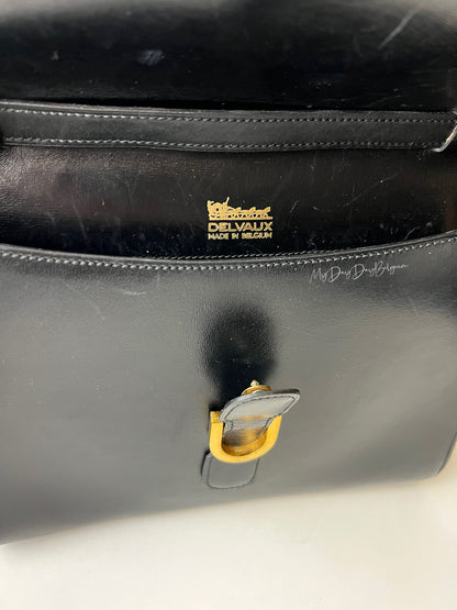 Delvaux Vintage Crossbody / Shoulder Bag Black 1984