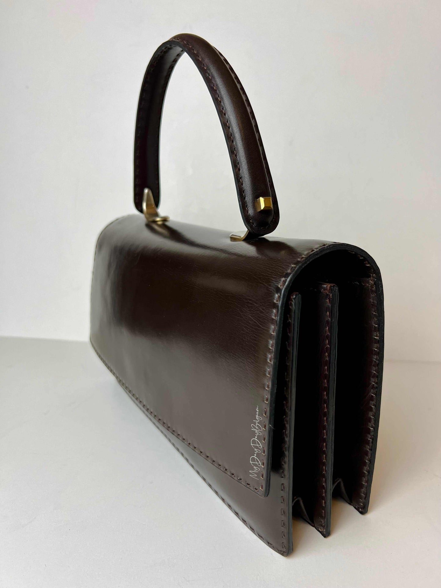 Delvaux vintage top handle handbag 1970