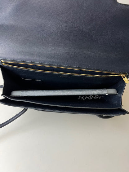 Delvaux Vintage Crossbody / Shoulder Bag Black Grey 1990's