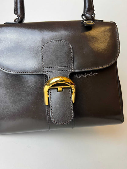 Delvaux Brillant Top Handle Brown 1970's