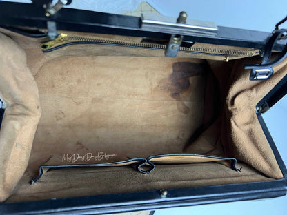 Delvaux Vintage Top Handle Black / White 1961