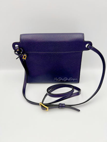 Delvaux Grêlon vintage Crossbody / Shoulder Bag from 1999 in green toile de cuir leather