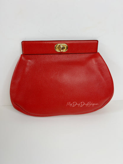 Delvaux Vintage Pochette Red 1996