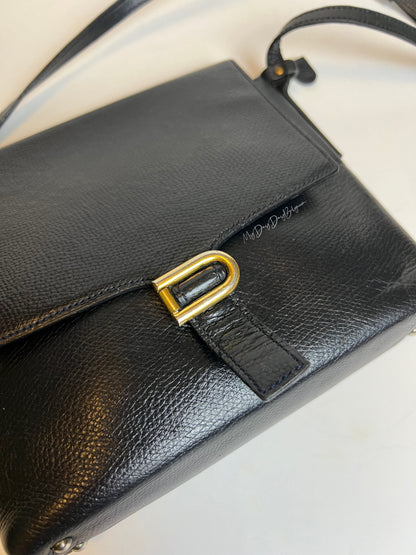 Delvaux Vintage Crossbody / Shoulder Bag Black 1980's