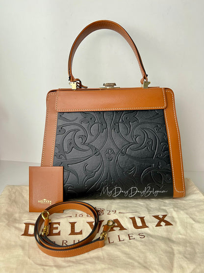 Delvaux Illusion Top Handle Black / Camel 1999