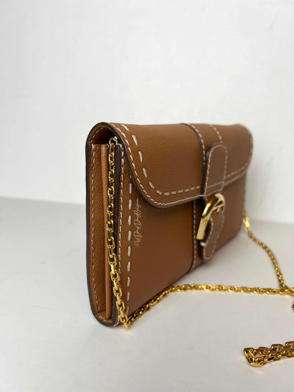 Delvaux Brillant Wallet on Chain Crossbody / Shoulder Bag Vegetale 2021