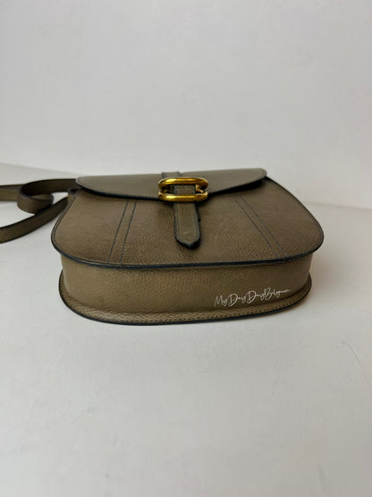 Delvaux Vintage Crossbody / Shoulder Bag Brown / Green 1980's