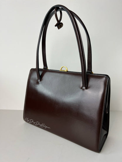 Delvaux Vintage Top Handle Brown 1970