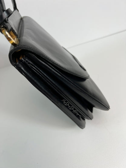 Delvaux Vintage Crossbody / Shoulder Bag Black 1980