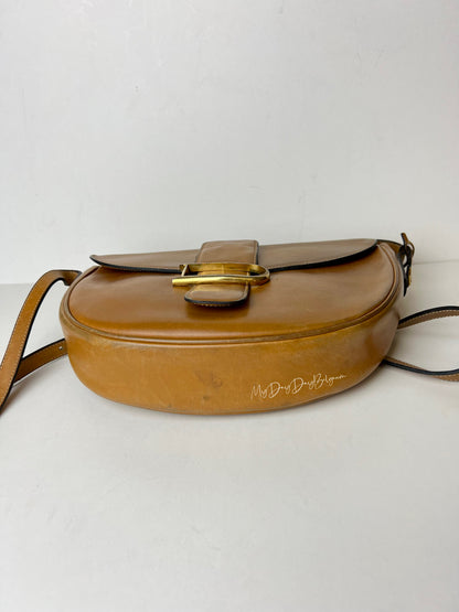 Delvaux Vintage Crossbody / Shoulder Bag Camel 1988