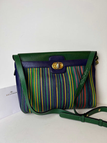 Delvaux Merlot Crossbody / Shoulder Bag Green - Multicolour 1992