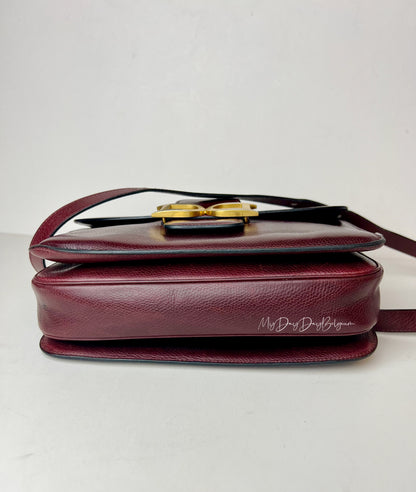 Delvaux Bourgogne Crossbody / Shoulder Bag Red 1976