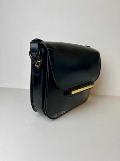 Delvaux Vintage Crossbody / Shoulder Bag Black 1980's