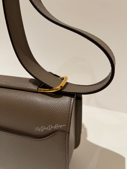 Delvaux Lingot Crossbody / Shoulder Bag Taupe 2022