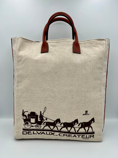 Upcycled Delvaux heritage Tote - 2025 limited Pouliche collection