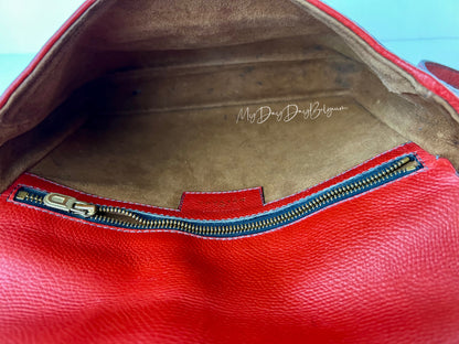 Delvaux Malbec Crossbody / Shoulder Bag Red - Multicolour 1989