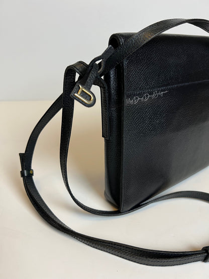 Delvaux Vintage Crossbody / Shoulder Bag Black 1980's
