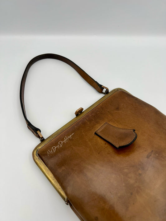 Vintage Delvaux top handle shoulder bag 1961
