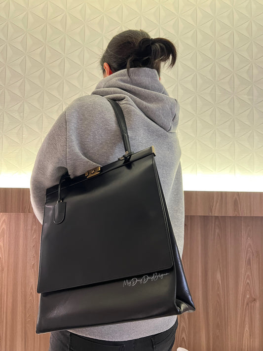 Delvaux Vintage Shoulder Bag Black 1961
