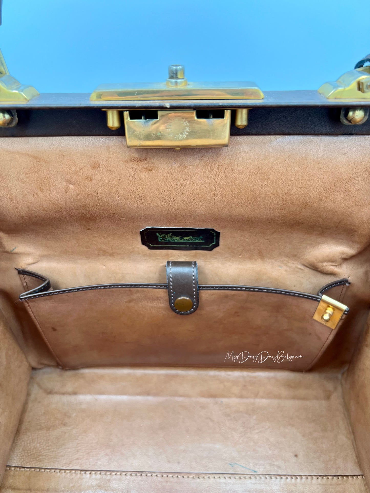 Delvaux Vintage "Doctor Bag" Top Handle brown 1962