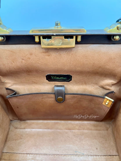 Delvaux Vintage "Doctor Bag" Top Handle brown 1962