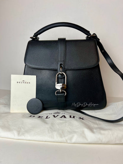 Delvaux Gin Fizz Crossbody / Shoulder Bag Black 1998