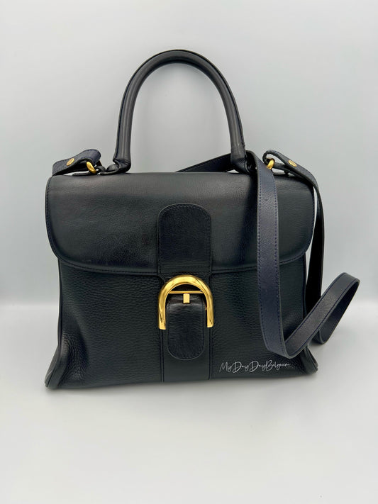 Delvaux Brillant MM in navy 1990’s