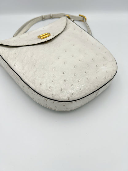 Vintage Delvaux ostrich crossbody 1980’s