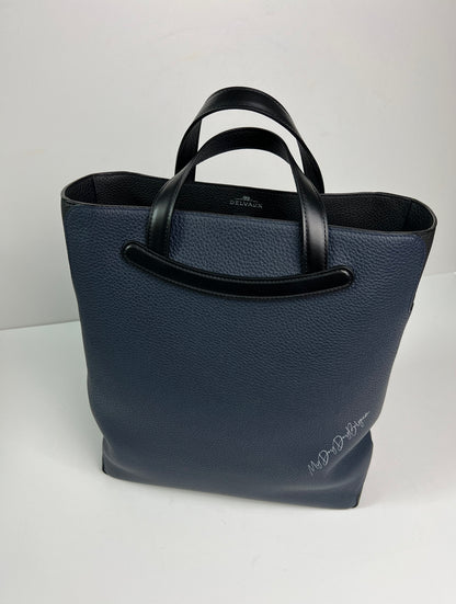 Delvaux Magritte Tote Crossbody / Shoulder Bag Navy Blue 2019