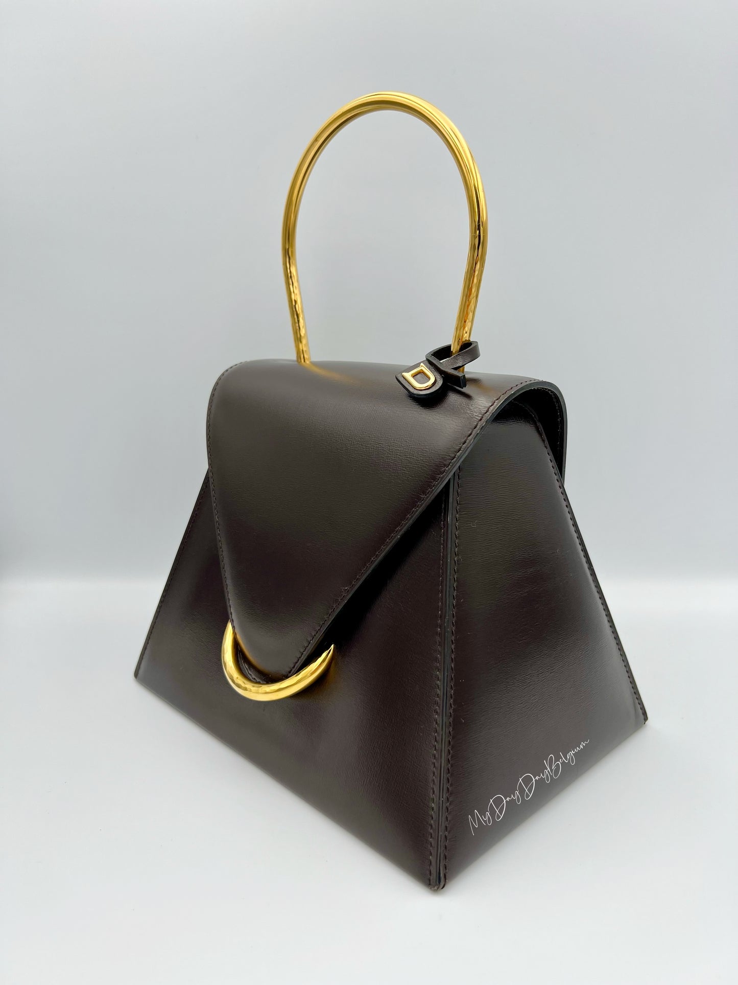 Delvaux Vintage Top Handle Brown 1996