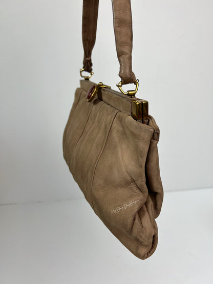 Delvaux Vintage Top Handle Brown 1930's