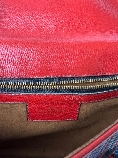 Delvaux Malbec Crossbody / Shoulder Bag Red - Multicolour 1989